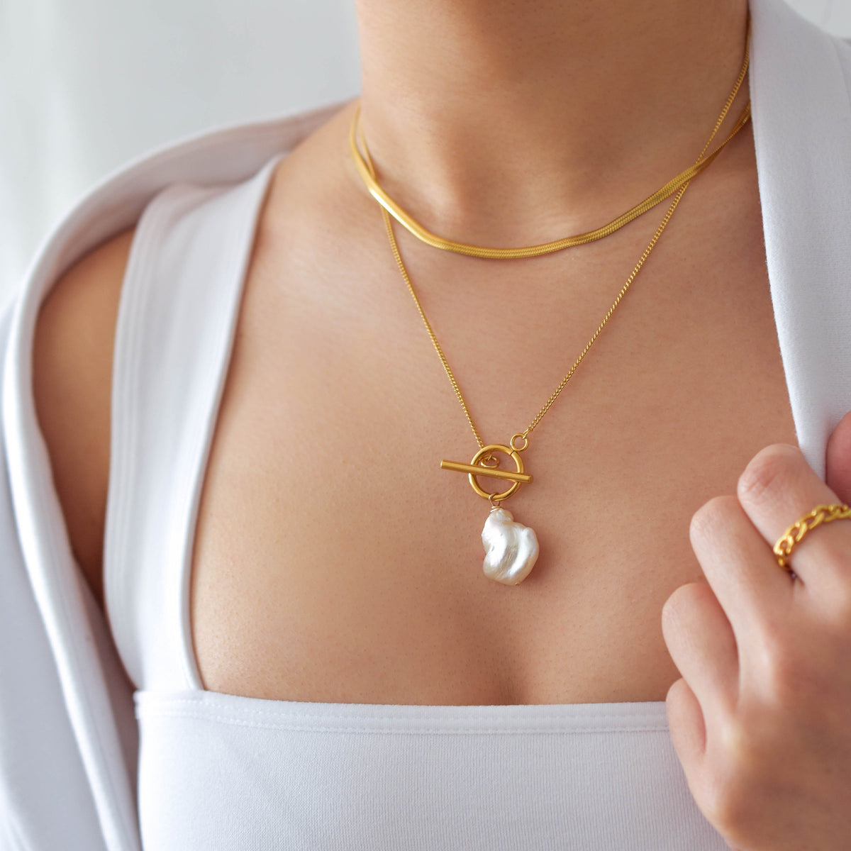 ☆ENGBROX☆ poppins pearl toggle necklace EBNL22097 il_fullxfull.