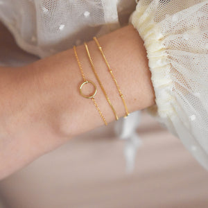 Circle Bracelet - gold filled bracelet, dainty bracelet, gold bracelet, simple bracelet, modern bracelet, daily bracelet |GFB00013