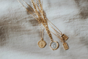 vedern coin necklaces and gold pendants