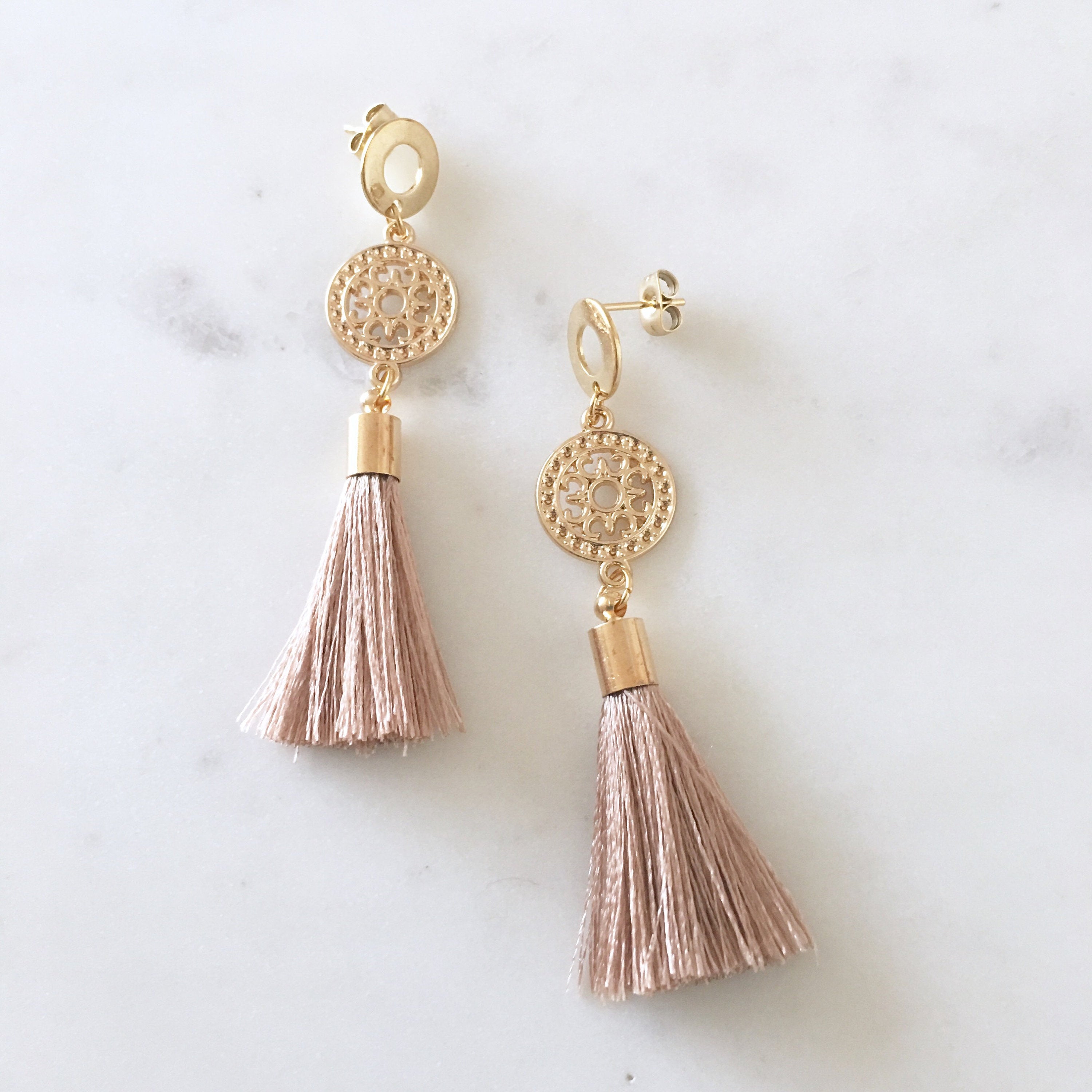 Gold Tassel Earrings – Vedern