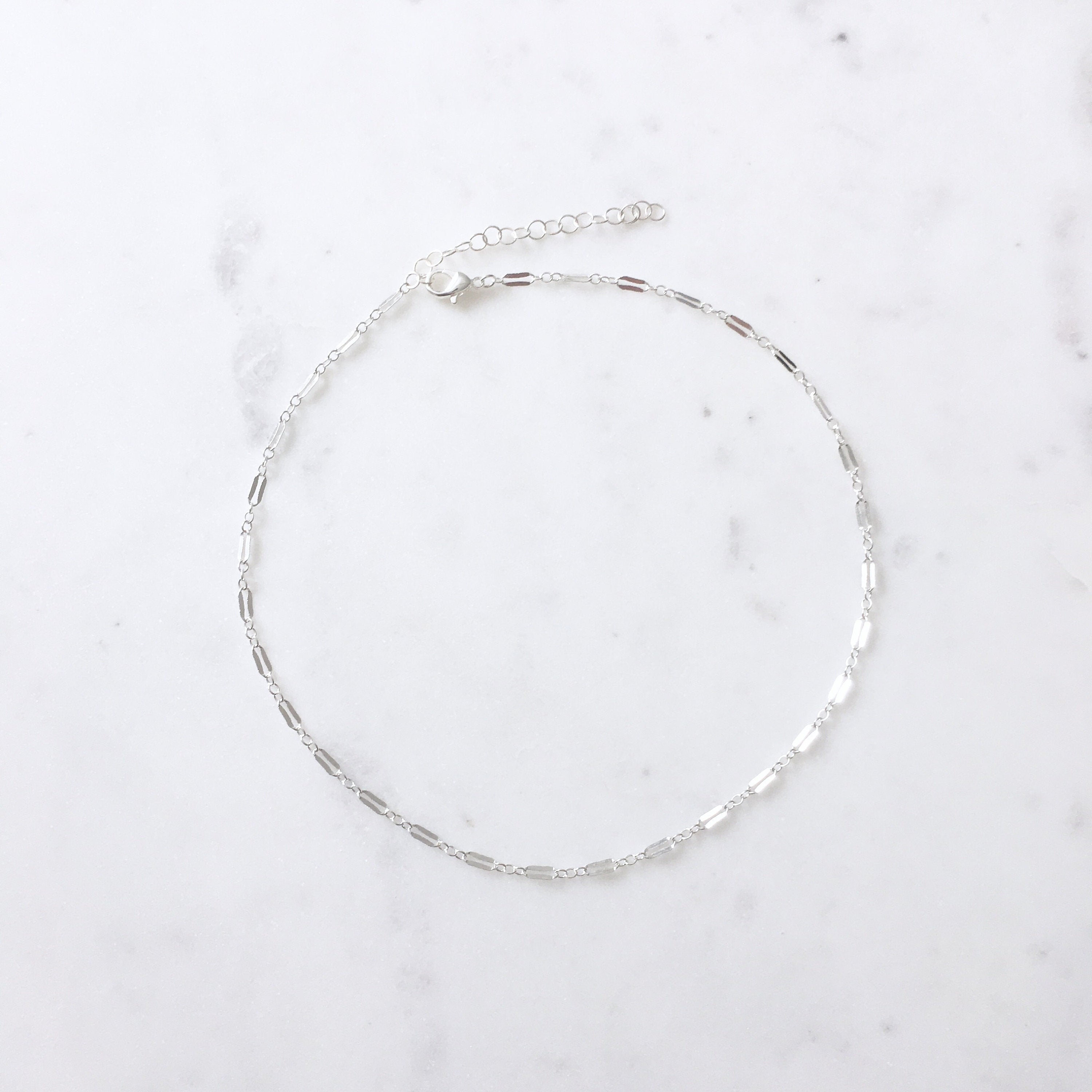 Sterling Silver Sparkly Choker