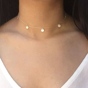 Sterling Silver Dangle Choker