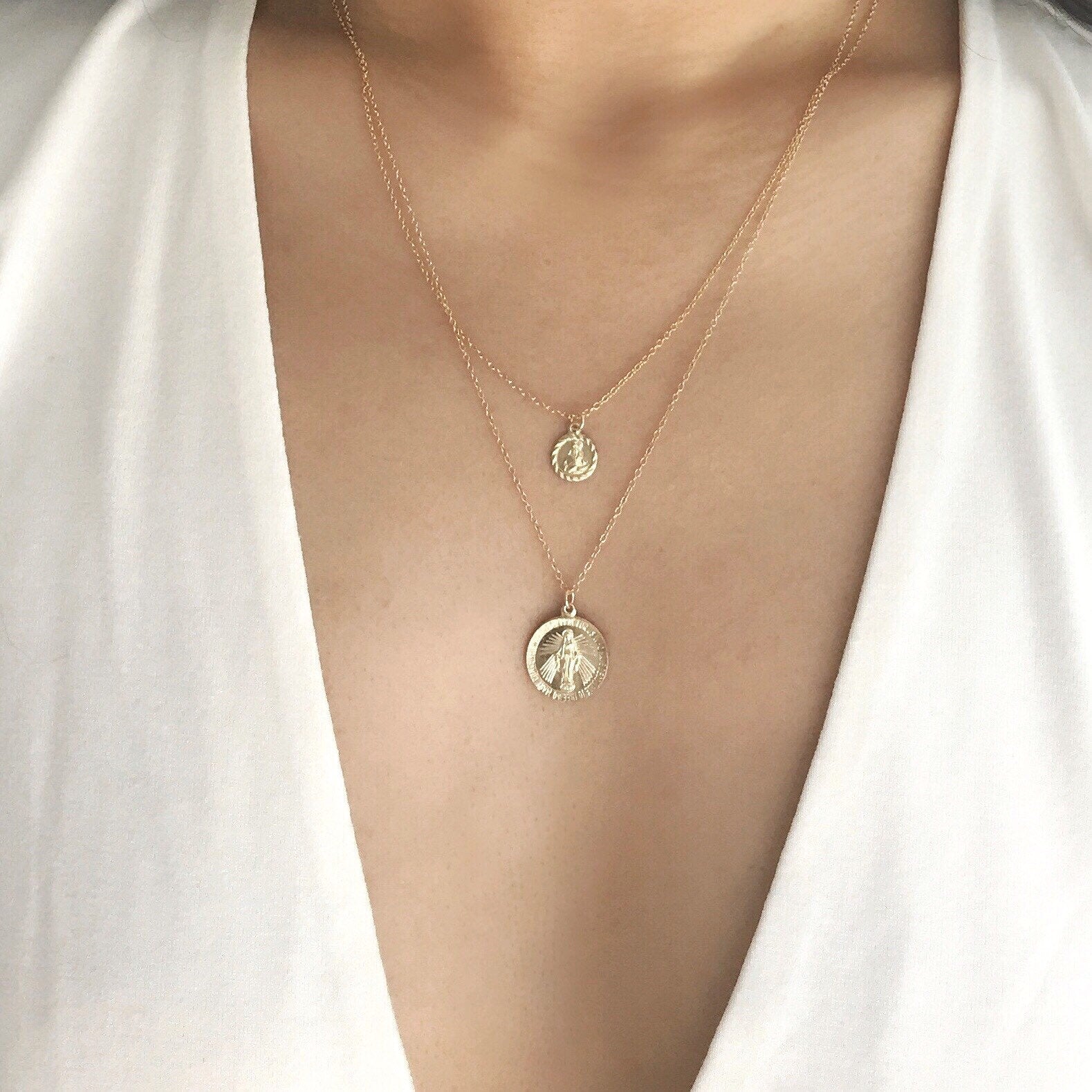 Gold Coin Necklace Set