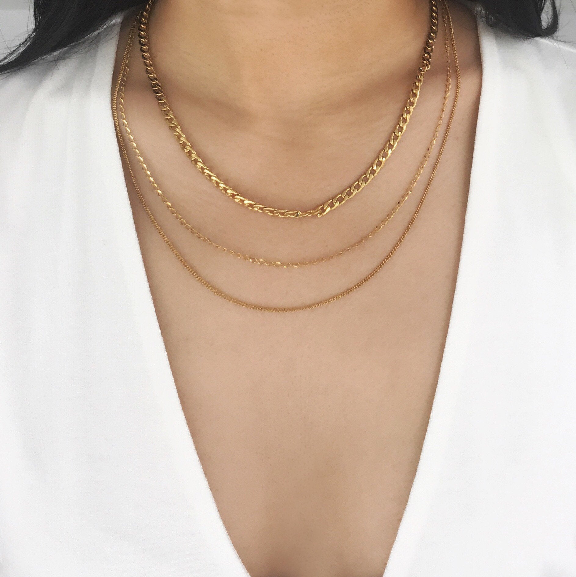 Layered chains for women sales