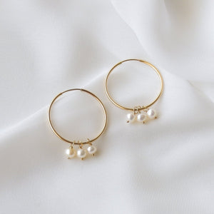 Freshwater Pearl Hoop Earrings