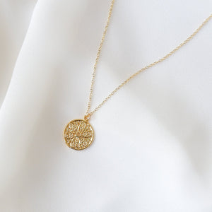 Filigree Coin Necklace