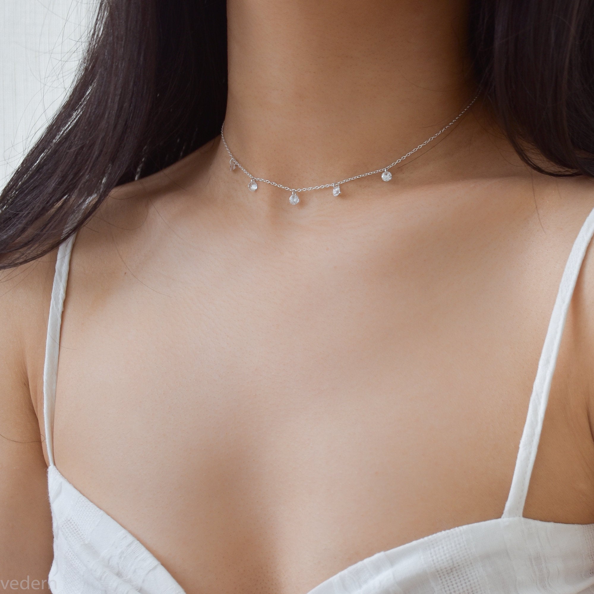 Silver Sparkly Choker