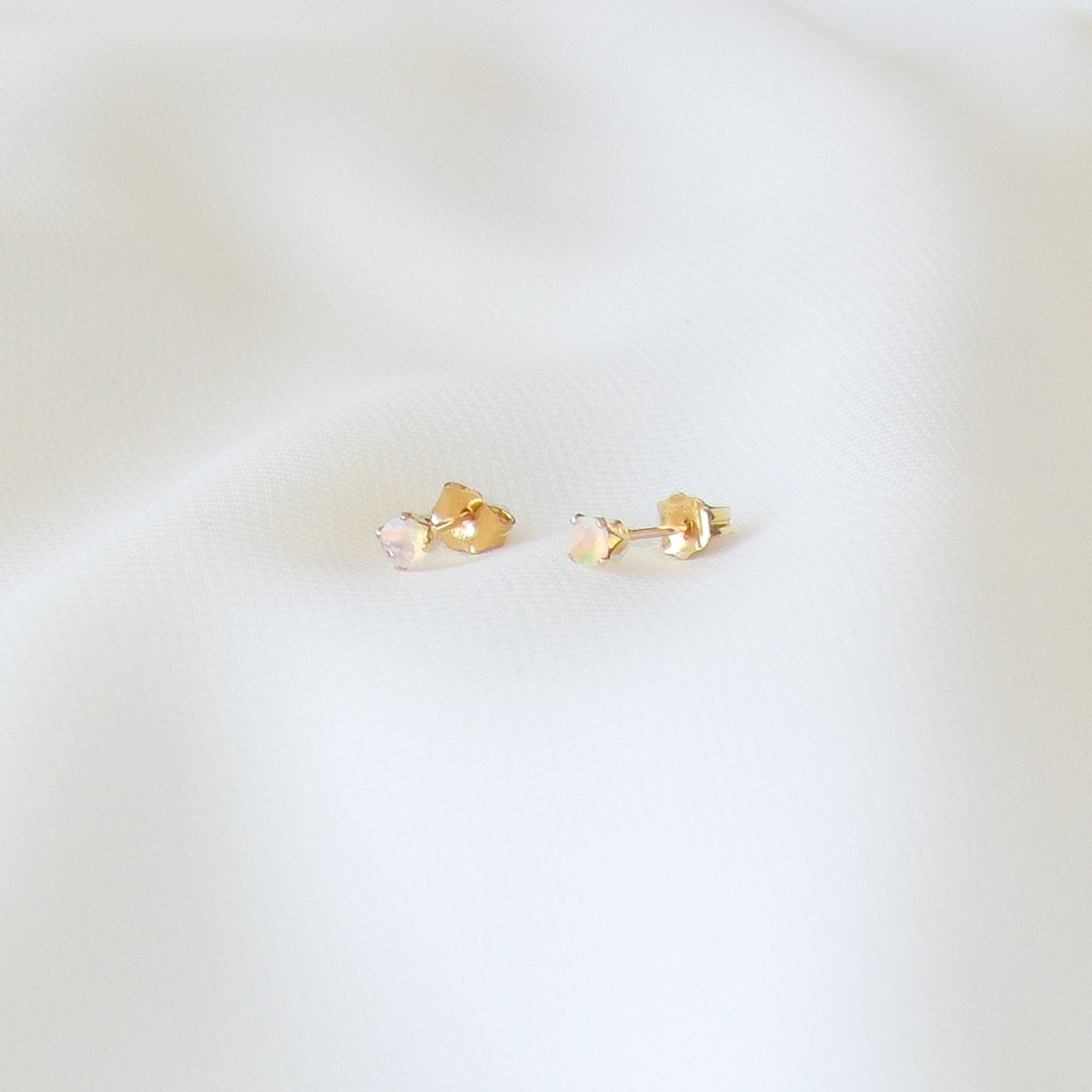 Genuine opal on sale earrings stud