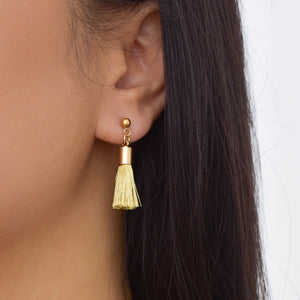 Mini Gold Tassel Earrings