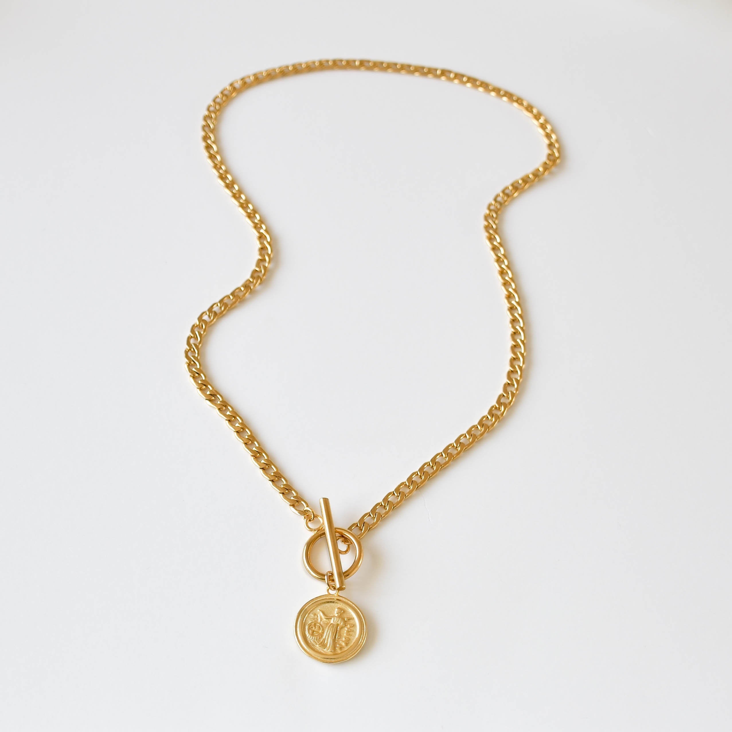 Answer Toggle Front Coin Necklace