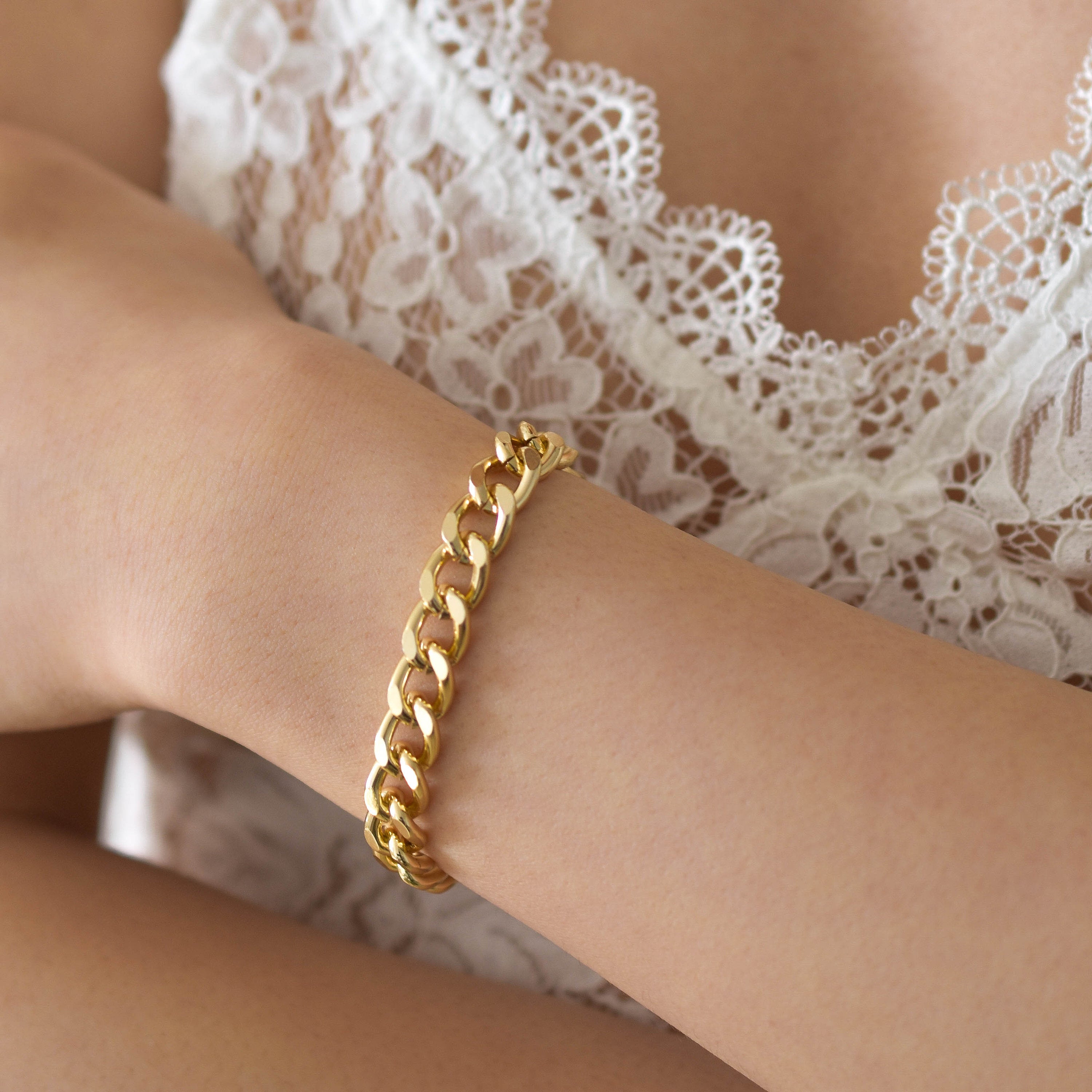 Cuban link store womens bracelet