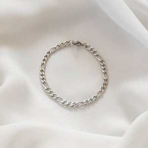 Silver Figaro Bracelet