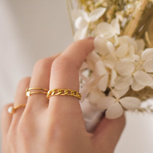 Gold Chain Ring