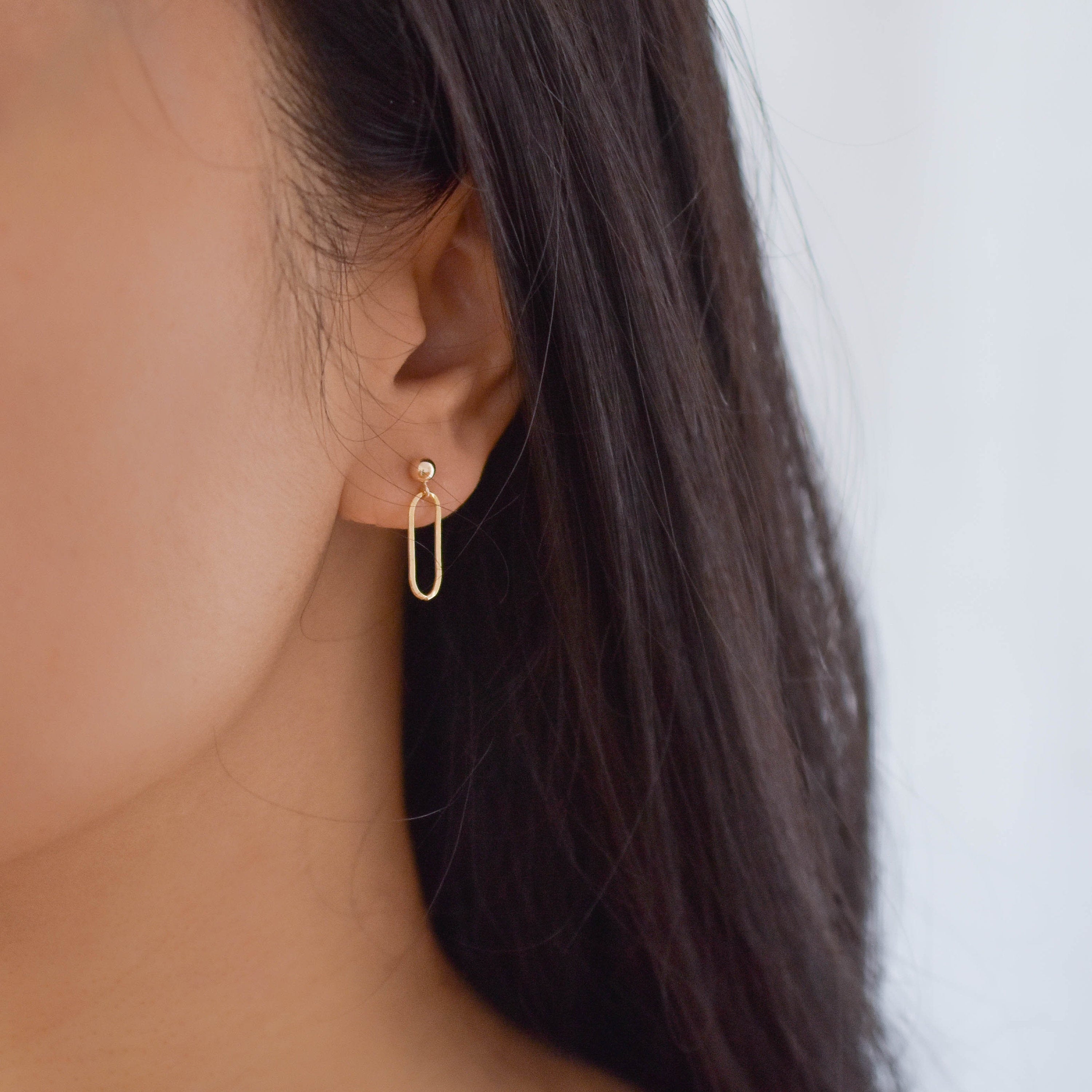 Paperclip earrings on sale