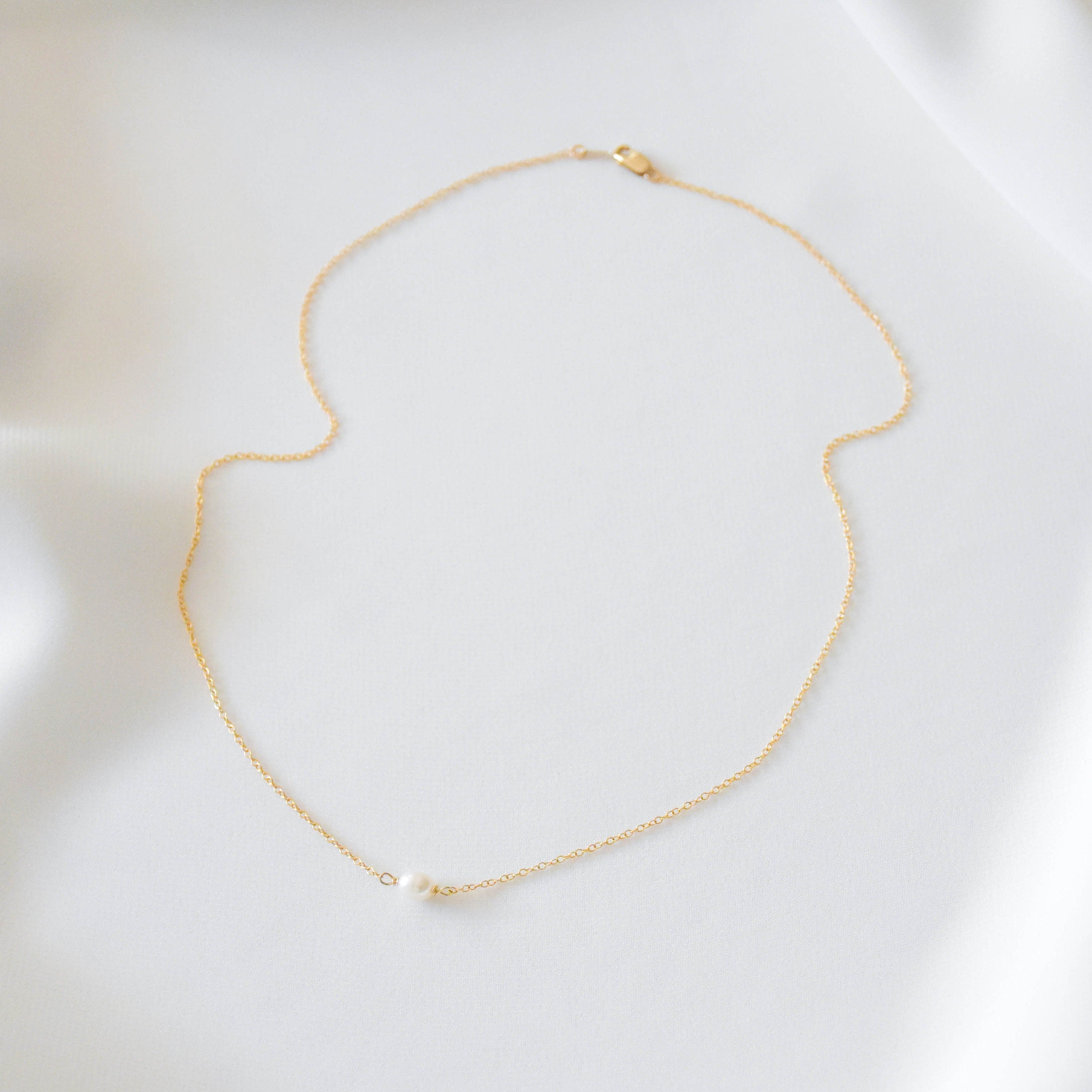 Small Oval Pearl Necklace