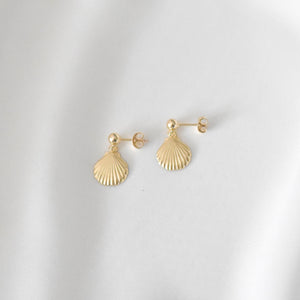 Large Seashell Earrings - shell earrings, seashell earrings, cute earrings, summer earrings, summery earrings, vacation earrings |GFE00049